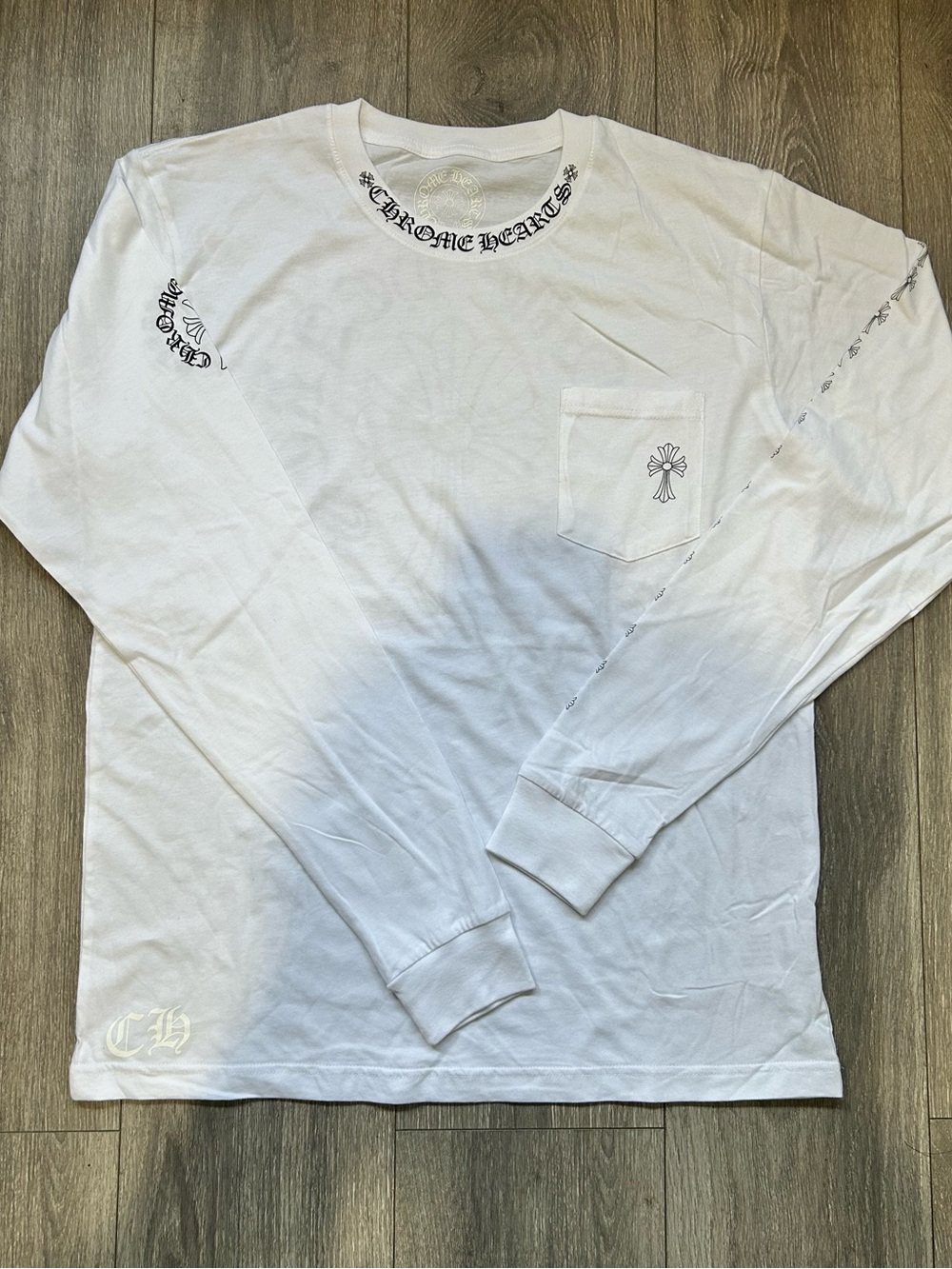 Size Large | Chrome Hearts Cross white Long-sleeve Tee
